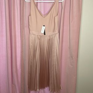 NWT Banana Republic baby pink formal midi dress.